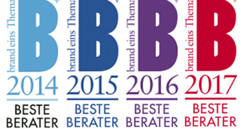 Logos der Beste Berater Auszeichnungen von 2014-2017